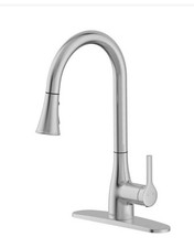 Classic Flow Single Handle Kitchen Faucet Pull Down Sprayer Brushed Nickel
