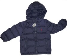 RALPH LAUREN Boys 5 RIPSTOP DOWN REMOVEABLE HOOD PUFFER JACKET Winter Snow