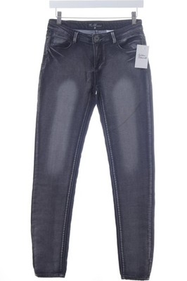 BEST MOUNTAIN Skinny Jeans Damen Jeans Gr. DE 36 dunkelgrau-grau Biker-Look