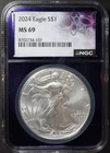 American Silver Eagle 2024 NGC MS 69 Dollar Silver Bullion Coin No Reserve!