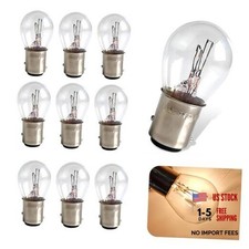 1157 Car Brake Light Bulb, P21/5W BAY15D Dual Contact Halogen Lamp 10 PCS White
