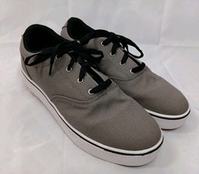 Heelys Launch Men s Size 13 Gray Canvas Roller Skate Shoes Wheels Plugs Box