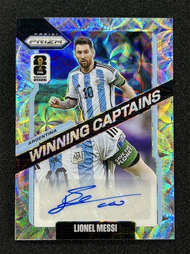 2026 Panini Prizm Lionel Messi Choice Prizm Winning Captains Auto #WC-LM