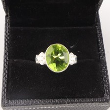Peridot Gemstone 925 Sterling Silver Ring Handmade Jewelry Ring Gift For Love
