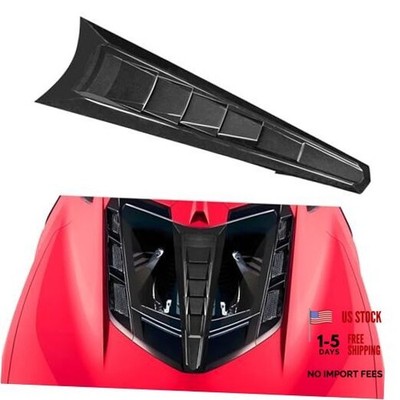 Rear Window Split Louver Panel Compatible with for Chevy Corvette Glossy black
