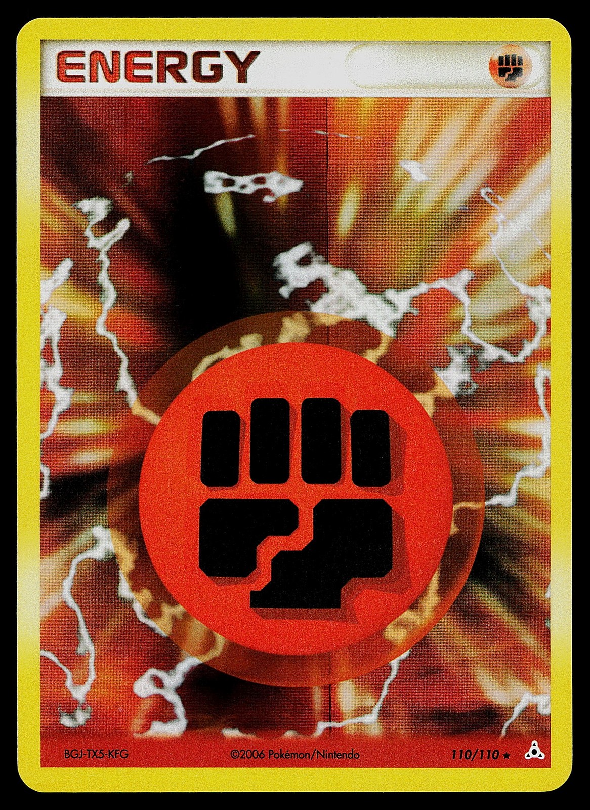 Pokemon Card - Fighting Energy Holon Phantoms 110/110 Reverse Holo