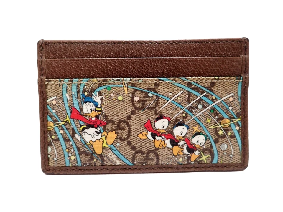 Porta-cartões GUCCI Disney Supreme GG lona Pato Donald - Imagem 2 de 4
