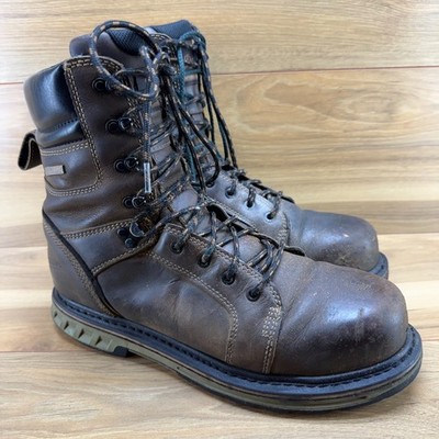 Danner Steel Yard 8'' Brown Leather Boots Mens 11 EE Wateproof Steel Toe Work
