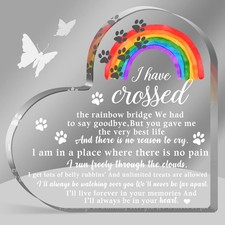 Pet Memorial Gifts, Sympathy Gifts for Loss of Dog Cat, 4x4 inches, White