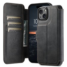 Magnetic Leather Wallet Case w/ Card Holder For iPhone 17 Pro Max/16/15 /14/13/1