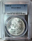 💥💥1881 S Morgan Silver Dollar PCGS MS-63