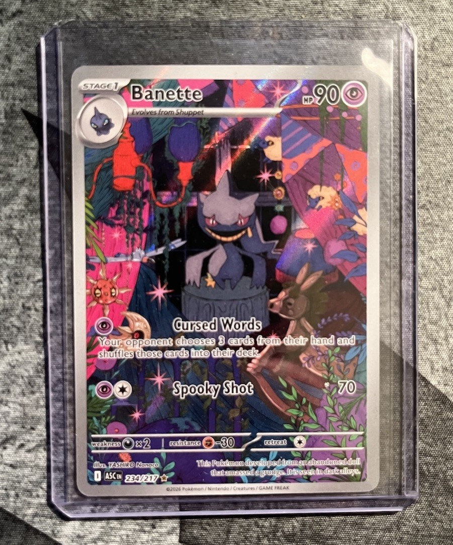 Pokémon TCG Banette 234/217 Ascended Heroes Illustration Rare Full Art Holo 90HP