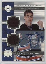 2006 Ultimate Collection Debut Jerseys Signatures 34/35 Jonas Johansson Auto kk4