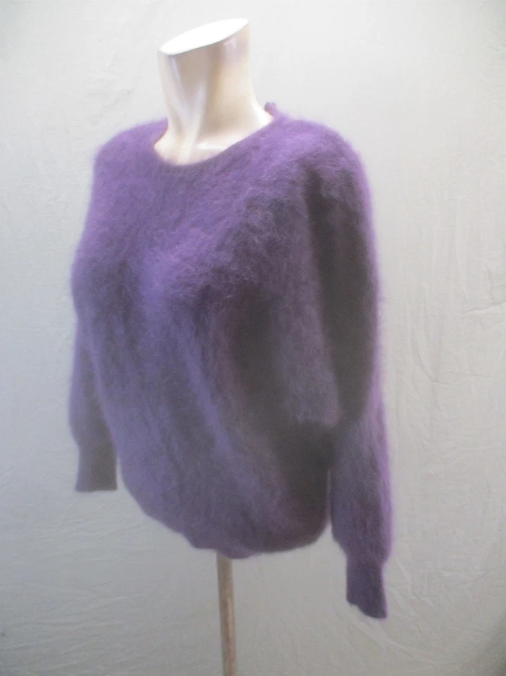 Lindo Suéter Suave Acogedor Lira Talla S Para Mujer Púrpura Mezcla Angora Alta Moda 320 Foto 3 de 4