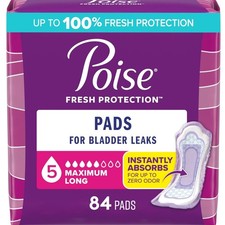 Incontinence Postpartum Pads for Bladder Leaks, 5 Drop Maximum Absorbency, ...