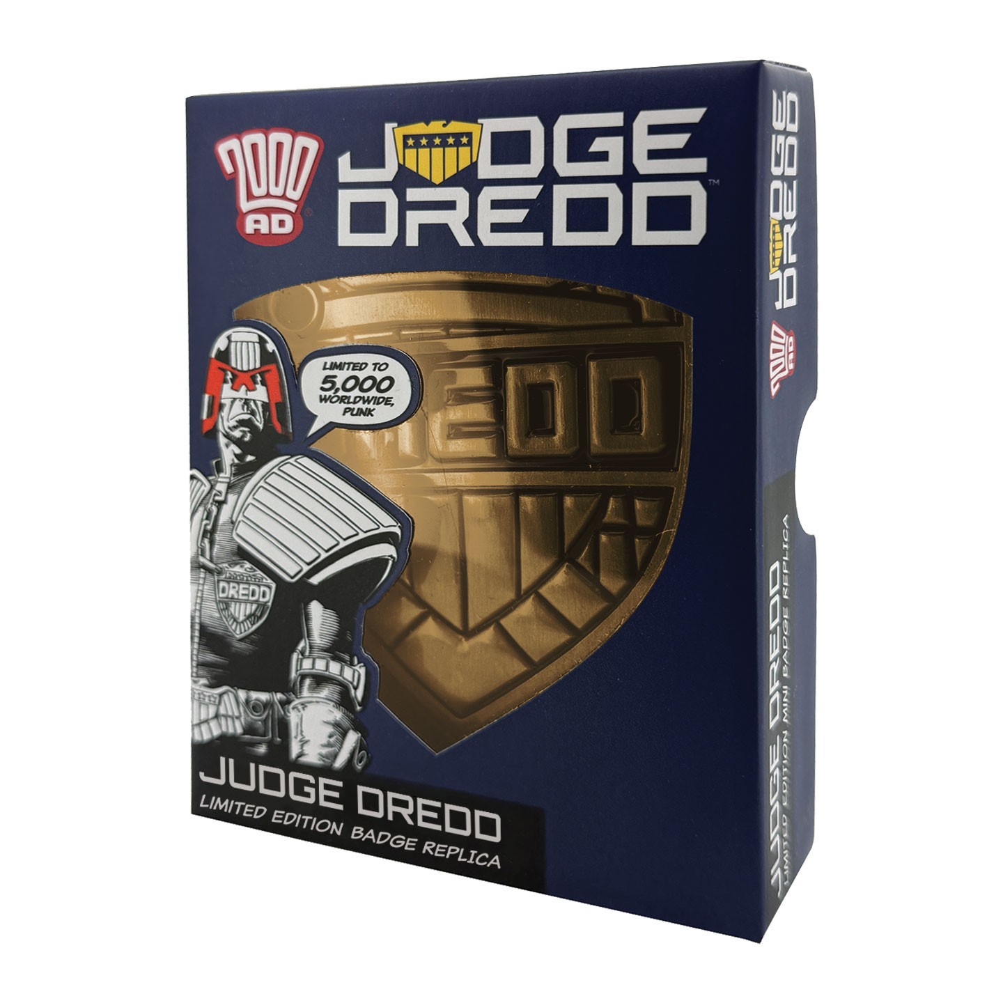 Judge Dredd Badge Replica – 2000 AD Limited Edition Collectible Metal Merch
