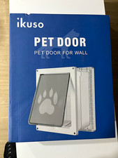 IKUSO Wall Mount Pet Door for Wall, Large Dog Size, Plastic, 10.2 x 14.3