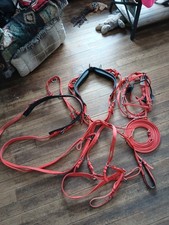 New Nylon Miniature Pony Harness Light Red/black