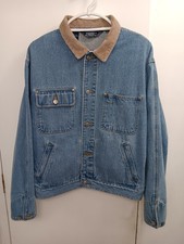 Vintage 90s POLO Ralph Lauren Denim Jacket American Flag Size Large
