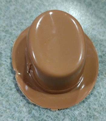 1960's Marx Johnny West Mike Hazard Double Agent Carmel Colored Hat w/Radio