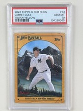 2023 Topps x Bob Ross Joy of Baseball Gerrit Cole #73 Indian Yellow /25 PSA 10