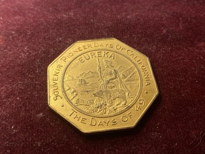 Pioneer Days of 1849 California $50 Gold Slug Medal Facsimile