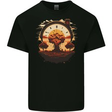 Camiseta de algodón ligero gótica para hombre Apocalyptic Time Bomb cambio climático