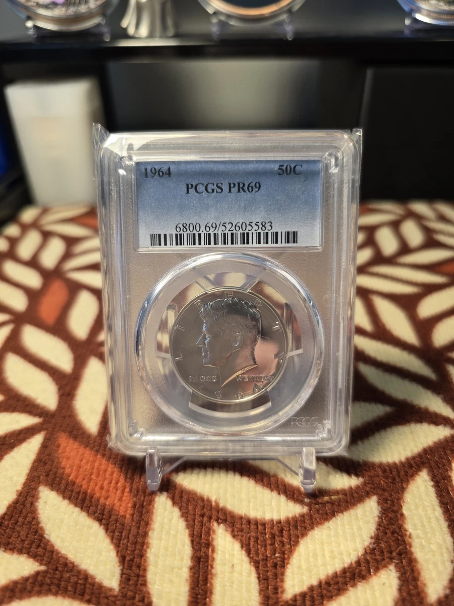 PCGS Certified PR 69 Graded 1964 Kennedy US Half Dollars (1964-Now