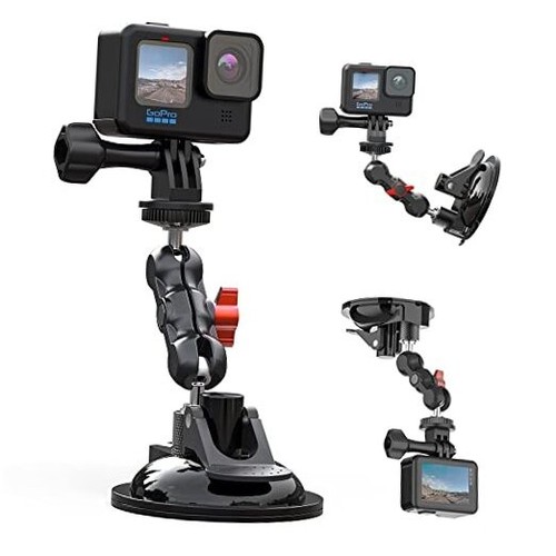 Metal Suction Cup Car Mount for GoPro, DJI Osmo Action 3 and Most Action