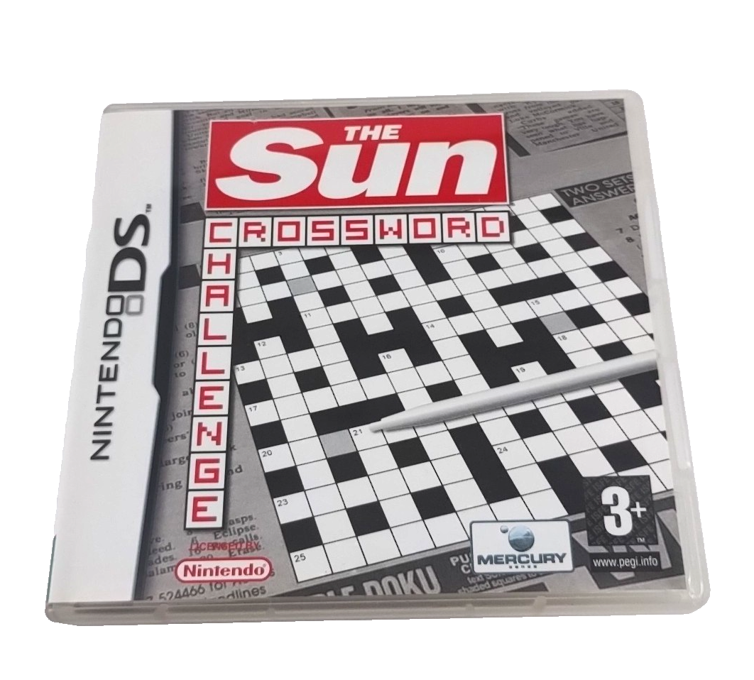 Nintendo DS Crossword Challenge 2007 The Sun Puzzle Video Game UK Edition Preown