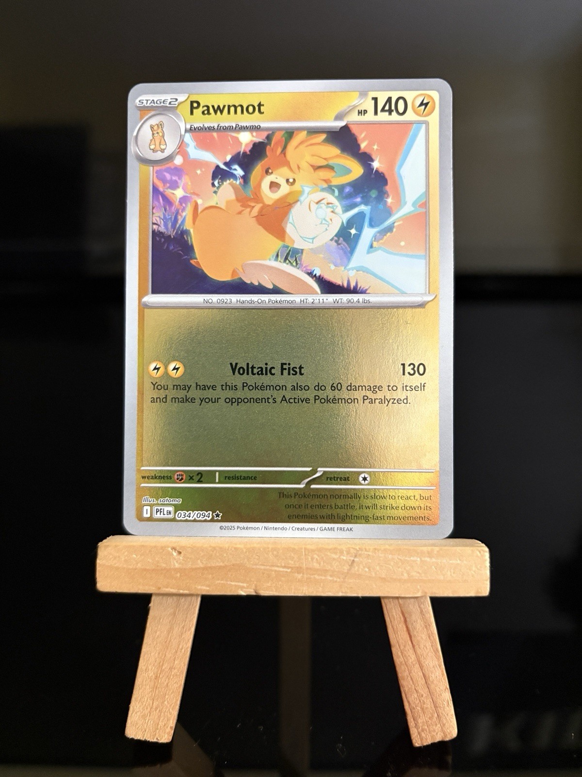 PAWMOT 034/094 Phantasmal Flames Nm - Reverse Holo Rare - Pokémon TCG Card