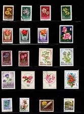 Centsational Amazing Topical Group Worldwide Cancelled Flower Themed Stamps