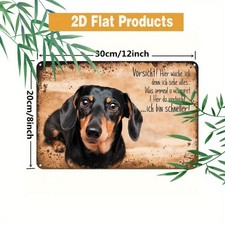 Vintage Beware of Dog Tin Metal Signs Home D cor Humorous Warning Decoration Fea