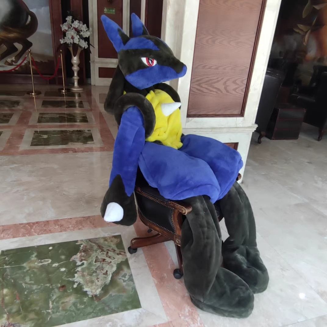 NEW Game Lucario Puppet Costume Wearable Full Set Customized Doll Kid Xmas Gifts