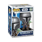 Funko Pop! Star Wars: The Mandalorian with Grogu (On Back) #818 w/ Protector
