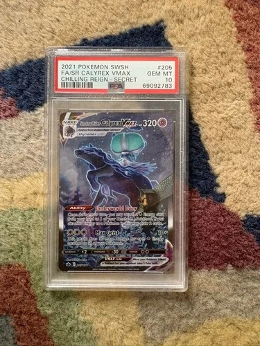 Pokémon Card Shadow Rider Calyrex v Alt Art SWSH Chilling Reign 172/198 PSA 10