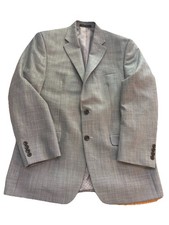 Chaps Ralph Lauren Mens Single Breasted Suit Jacket /Blazer Grey 40 Regular