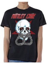 Image of Motley Crue Skull Cuffs 2 Official Mens T-Shirt