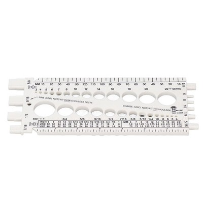 White Nut Bolt Thread Gauge Checker M3 Bis M22 Metrisch Und 4 Bis 3/4 Impe BA