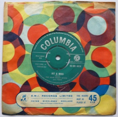 John Barry Seven Plus Four Hit & Miss 7'' Columbia DB4414 VG 1960