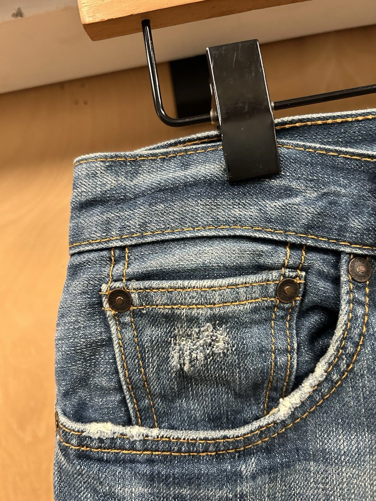 VTG Levis Heath Rackley Buckleback Hesher Jeans 30x30 LVC 1920s Repro Mine image 18