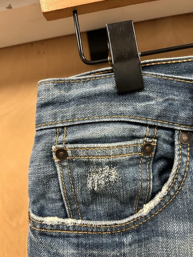 VTG Levis Heath Rackley Buckleback Hesher Jeans 30x30 LVC 1920s Repro Mine image 18