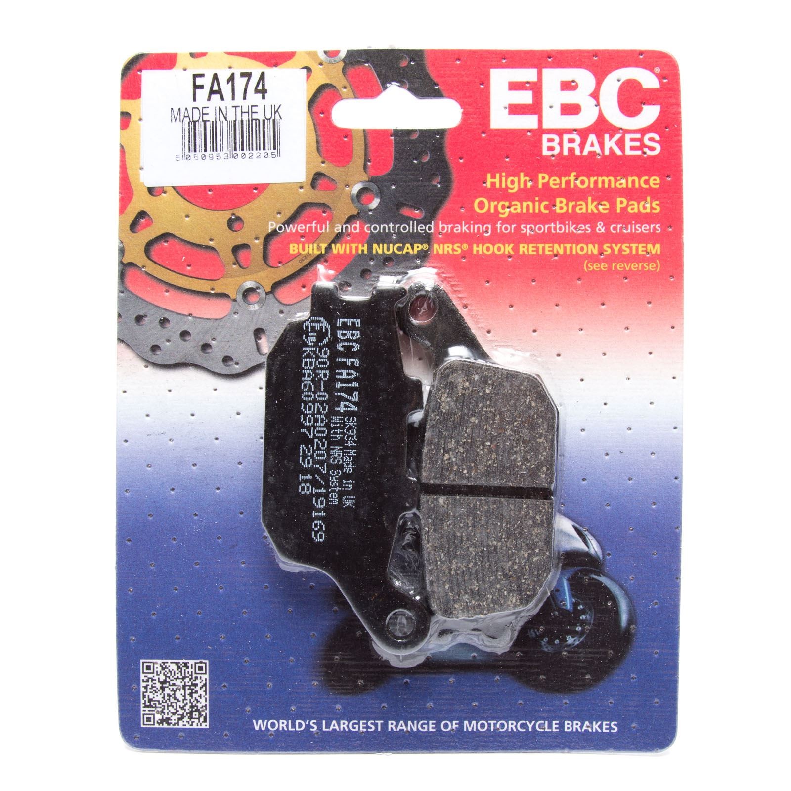 EBC FA174 Organic Brake Pads for Honda CRF 1100 Africa Twin 22-
