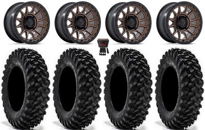 Fuel Piston 15''Wheels Bronze +38mm 32''Warrior XT Sticky Tires MuleProFXTKRX