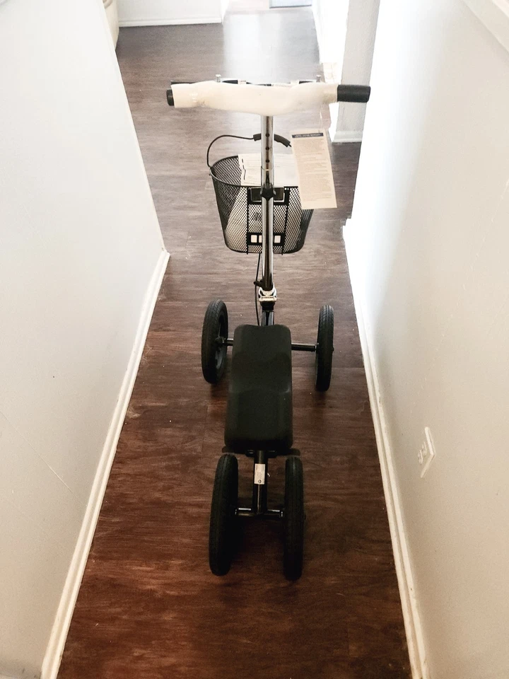 Dynarex All Terrain Mountaineer Knee Walker Folding Adjustable with Basket  - Image 2 of 4