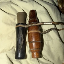 Pair of Rare Vintage 1970s - 90  Reed Duck Calls 