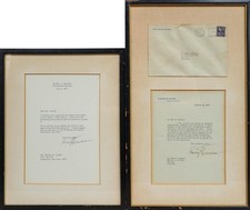 HARRY S TRUMAN - 2 TYPED LETTER SIGNED 1947 on White House Stationery