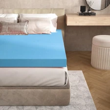 3 Inch Bed Foam Mattress Topper Twin in a Box, Bed Topper Twin Size, Plush Fe...