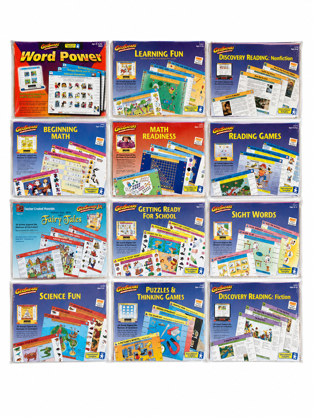 New Geosafari Educational Software Activity Set Lot Of 12 Learning Packs Reading