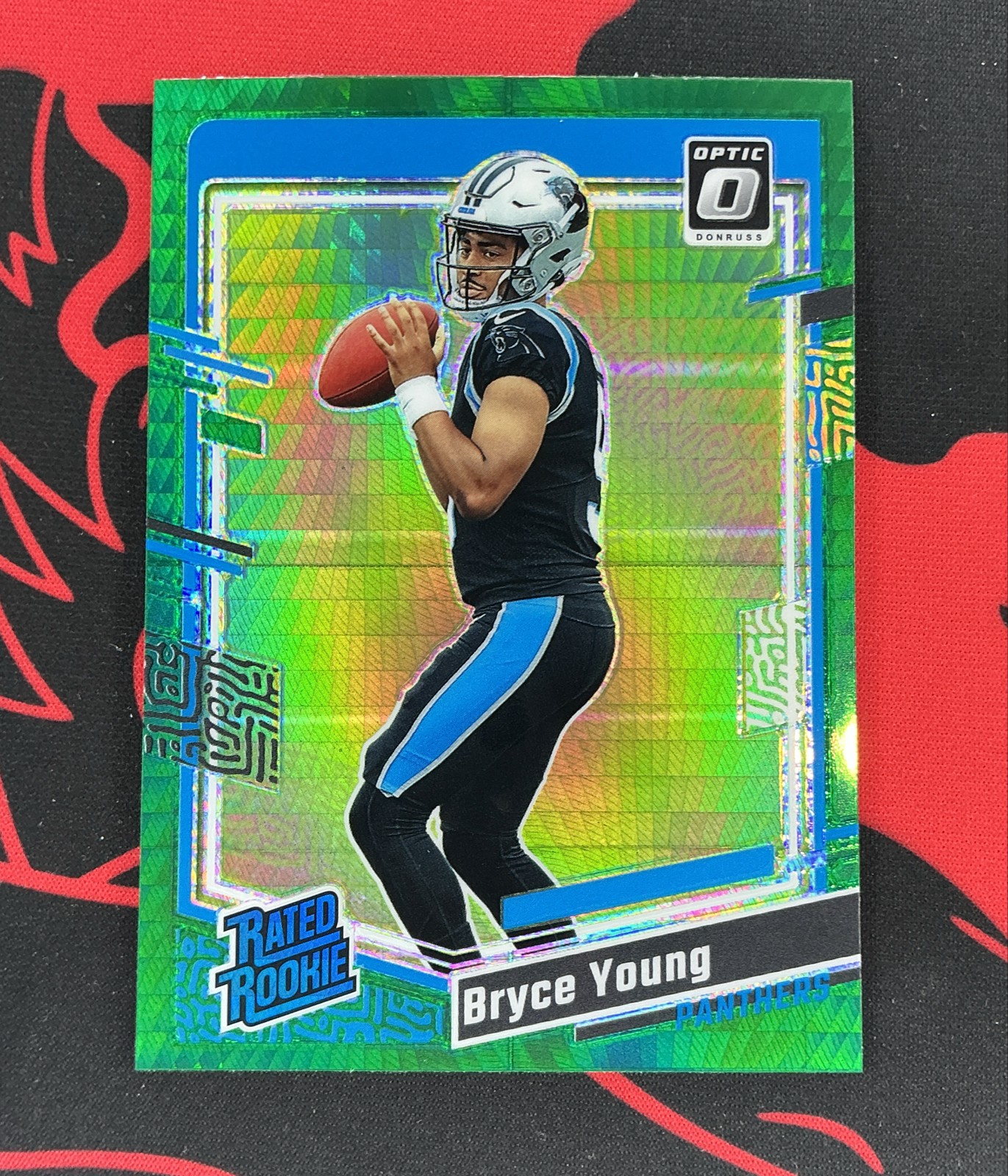 2023 Panini Donruss Optic - Rated Rookie Bryce Young #213 Green Hyper Prizm (RC)